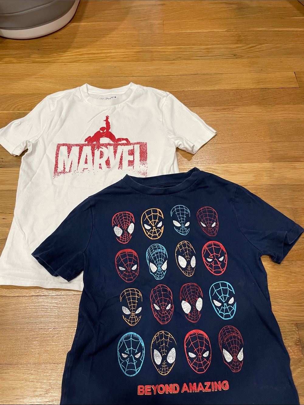 Set of 2 GAP x Marvel Kids Spider-Man Tees- “Beyond Amazing” Boys Size Medium
